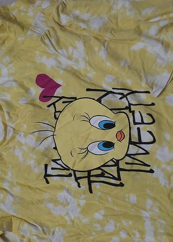 Sarı  Kısa Kollu Pijama Takımı - Görsel 2