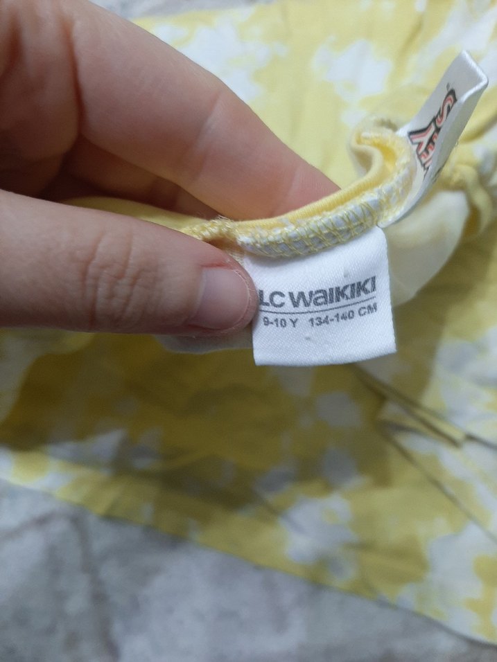 Sarı  Kısa Kollu Pijama Takımı - Görsel 3