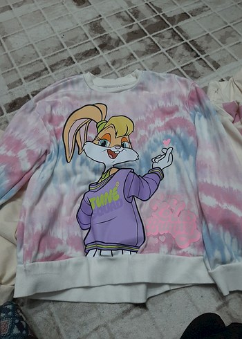 Kız Çocuk Baskılı Sweatshirt 9 -10 yaş - Görsel 2