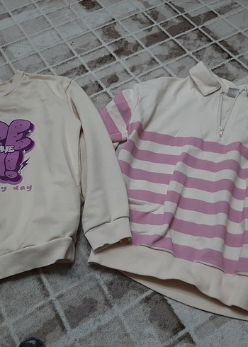 Kız Çocuk Baskılı Sweatshirt 9 -10 yaş - Görsel 3