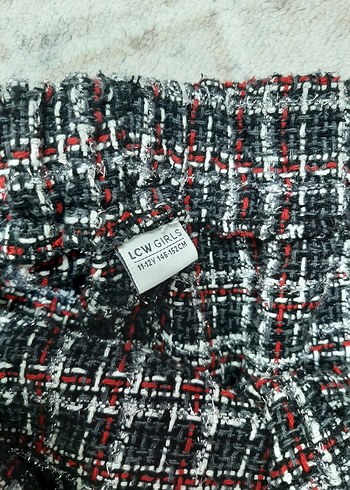 Düğmeli Gri Ekose Mini Etek - Görsel 3