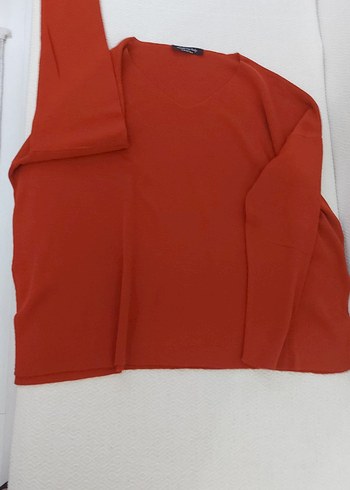 Adil Işık V Yakalı Salaş Kazak KİREMİT RENGİ - Görsel 5