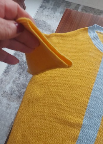 Sarı Kadın Triko Uzun Kollu Kazak - Görsel 5