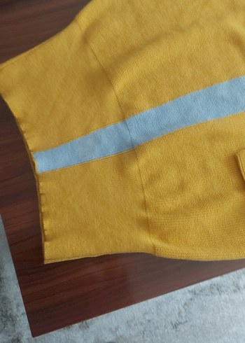 Sarı Kadın Triko Uzun Kollu Kazak - Görsel 3