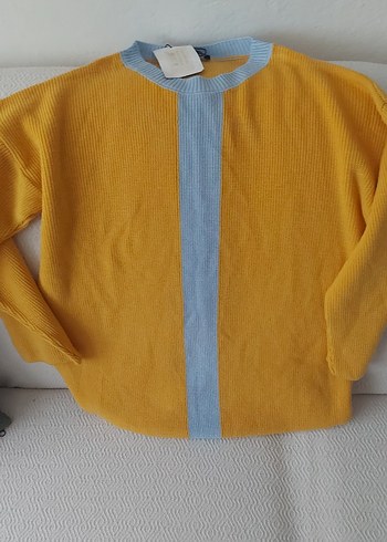 Sarı Kadın Triko Uzun Kollu Kazak - Görsel 7