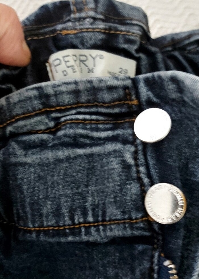 BELİ LASTİKLİ PERRY ELLİS DENİM PANTOLON  - Görsel 3