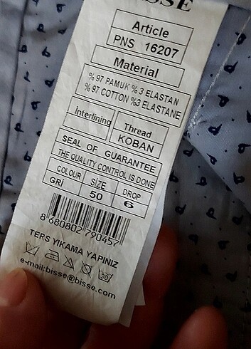 BİSSE Erkek pantolon   Ekose desenli - Görsel 6