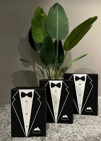 Klasik Siyah Mini Tuxedo Düğün Elbisesi