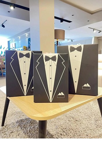 Klasik Siyah Mini Tuxedo Düğün Elbisesi - Görsel 2