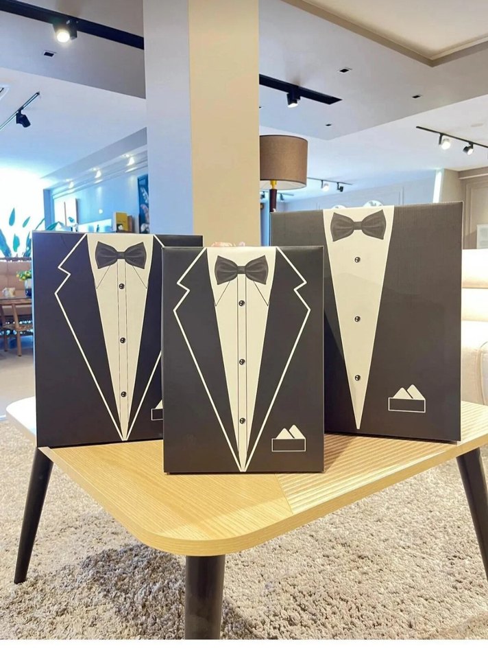 Klasik Siyah Mini Tuxedo Düğün Elbisesi - Görsel 2