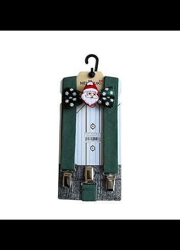 Yılbaşı konseptli kravat ve pantalon askısı takım - Görsel 5