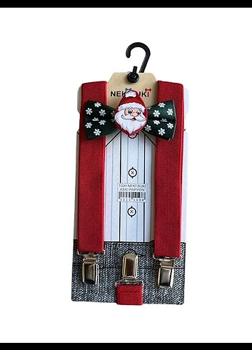 Yılbaşı konseptli kravat ve pantalon askısı takım - Görsel 3