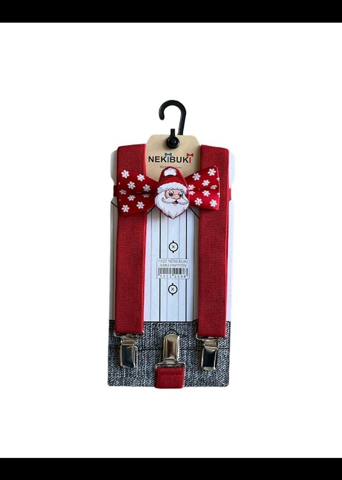 Yılbaşı konseptli kravat ve pantalon askısı takım - Görsel 2