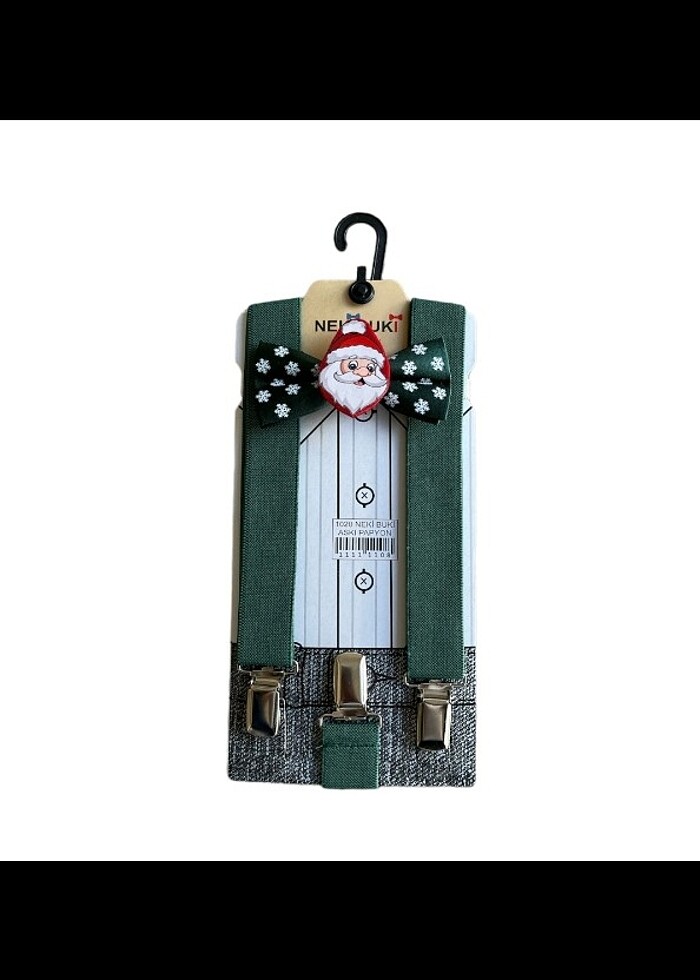 Yılbaşı konseptli kravat ve pantalon askısı takım - Görsel 5