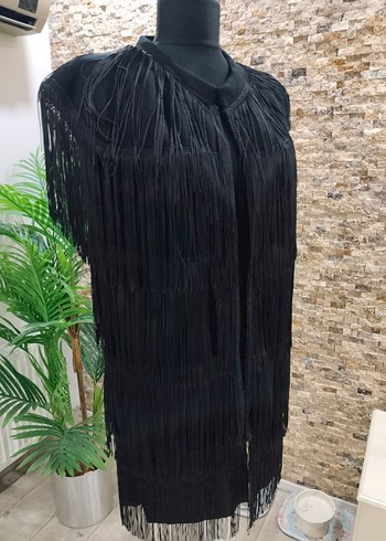 Siyah Püsküllü Bohem Yelek - Görsel 6