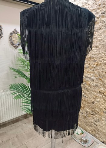 Siyah Püsküllü Bohem Yelek - Görsel 7