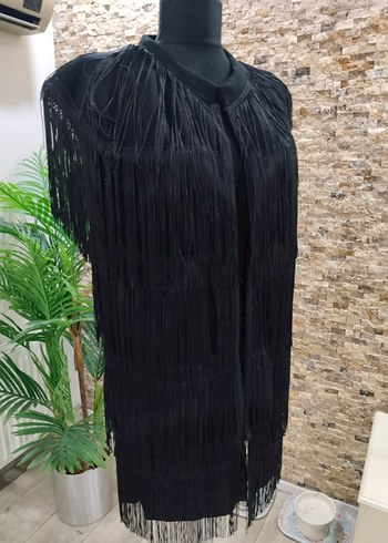 Siyah Püsküllü Bohem Yelek - Görsel 5