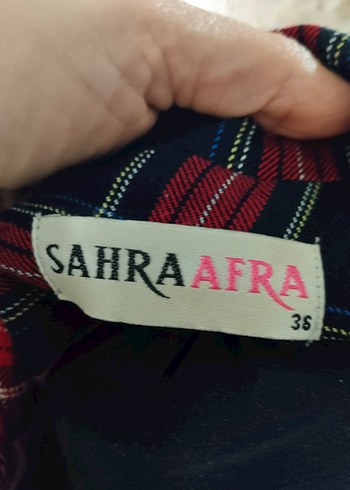 Kadın Bordo Ekose Uzun Ceket - Görsel 7