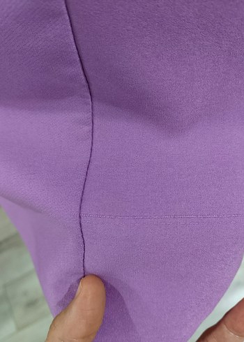 Mor Düğmeli Kadın Blazer Ceket - Görsel 6