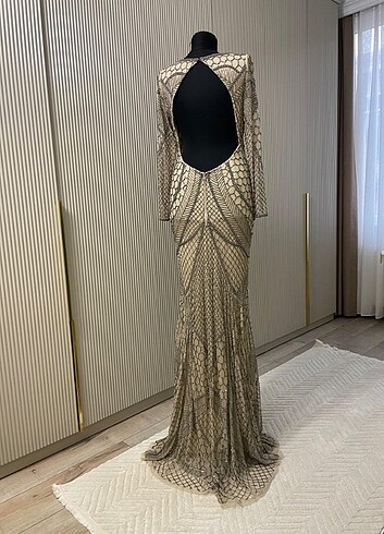 Full taş işlemeli abiye - Görsel 8