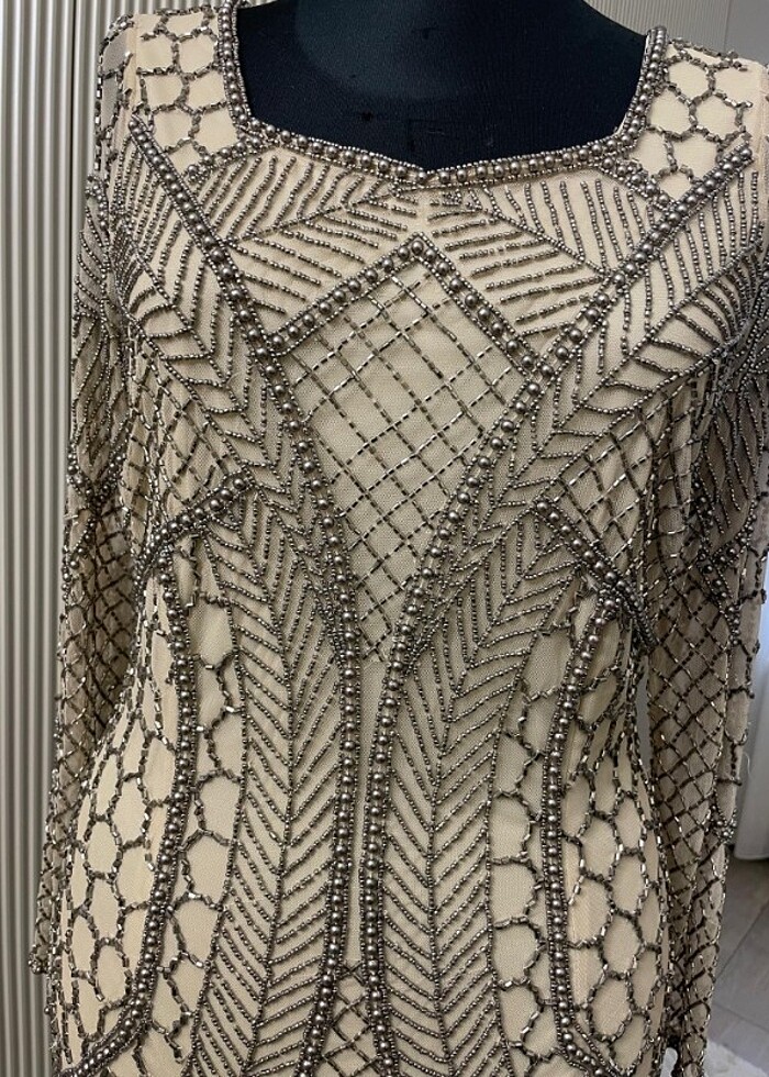 Full taş işlemeli abiye - Görsel 5