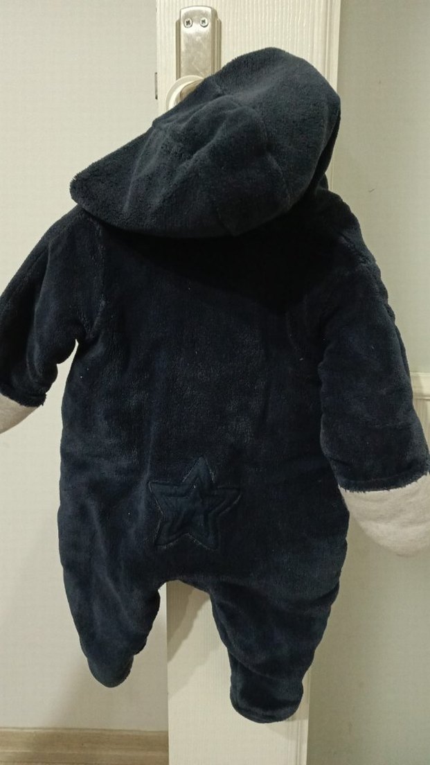 Gri Kürklü Bebek Tulumu - Görsel 2