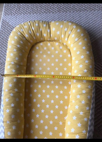 Sarı Yıldız Desenli Bebek Yatağı - Görsel 4