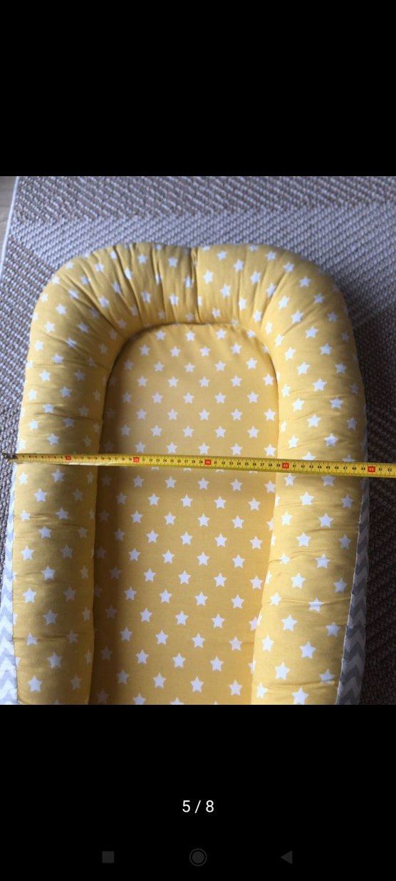 Sarı Yıldız Desenli Bebek Yatağı - Görsel 4