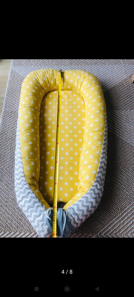 Sarı Yıldız Desenli Bebek Yatağı - Görsel 3