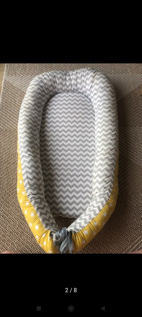 Sarı Yıldız Desenli Bebek Yatağı - Görsel 2