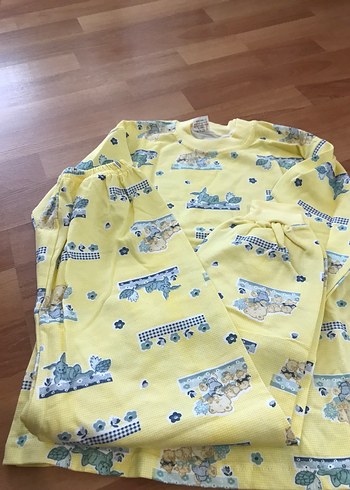 Diğer Sarı Baskılı Çocuk Pijama takımı