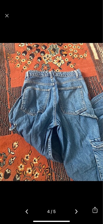xs Beden mavi Renk kargo pantolon