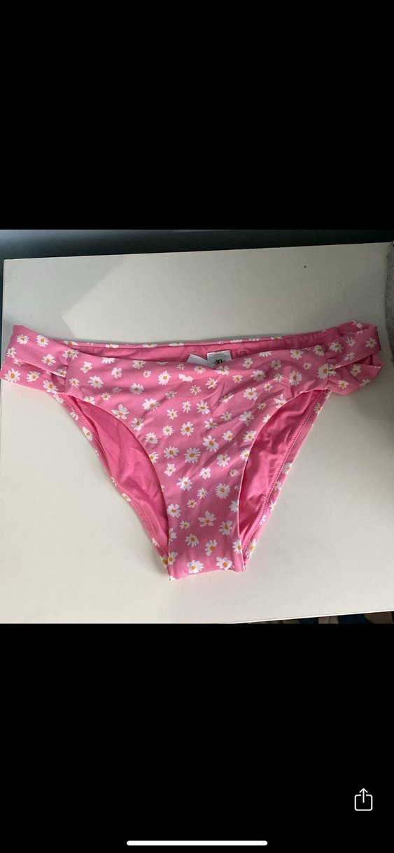 Guess Pembe Çiçekli Logo Detaylı Kadın Bikini Altı - Görsel 2