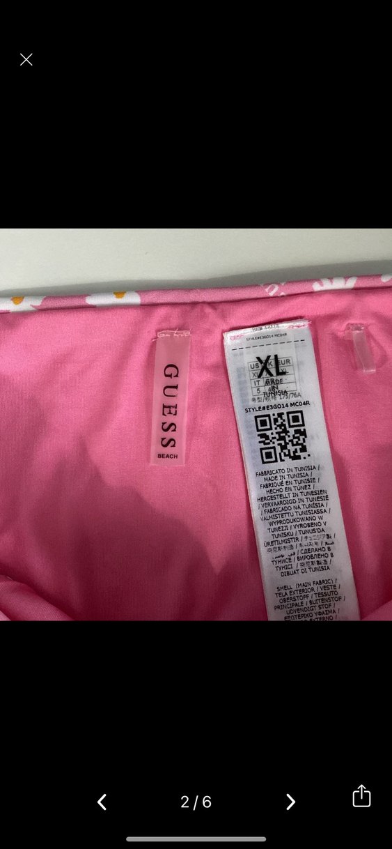 Guess Pembe Çiçekli Logo Detaylı Kadın Bikini Altı - Görsel 5