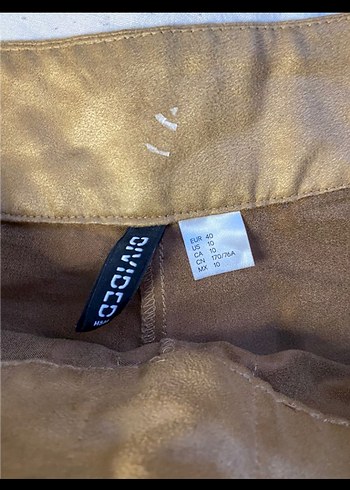 H&M Süet Bağcıklı Taba Kovboy Şort - Görsel 4