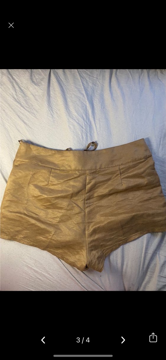 H&M Süet Bağcıklı Taba Kovboy Şort - Görsel 2