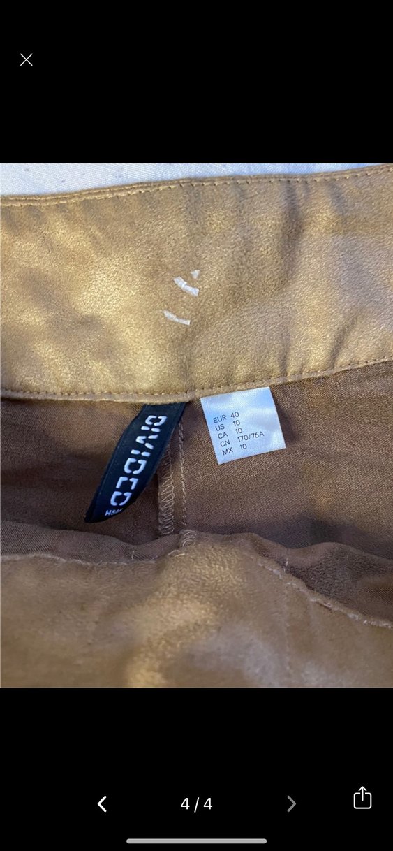 H&M Süet Bağcıklı Taba Kovboy Şort - Görsel 4