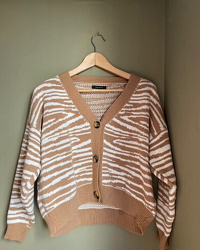 Trendyol & Milla Trendyolmilla Zebra Desenli Hırka