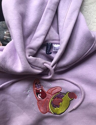 s Beden mor Renk Patrick Süngerbob Sweatshirt Hoodie