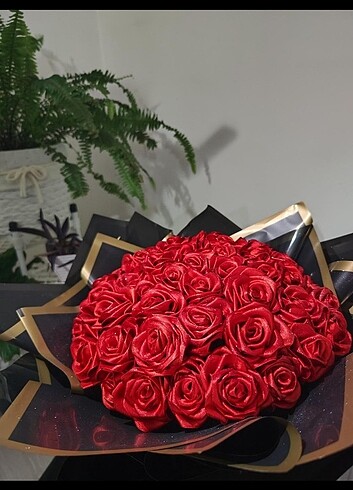 Saten gül buketi