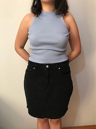 H&M H&M siyah kot etek