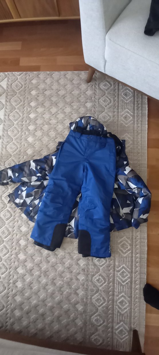 Koyu Mavi Kamuflaj Desenli Bebek Erkek Kayak Tulumu - Görsel 3