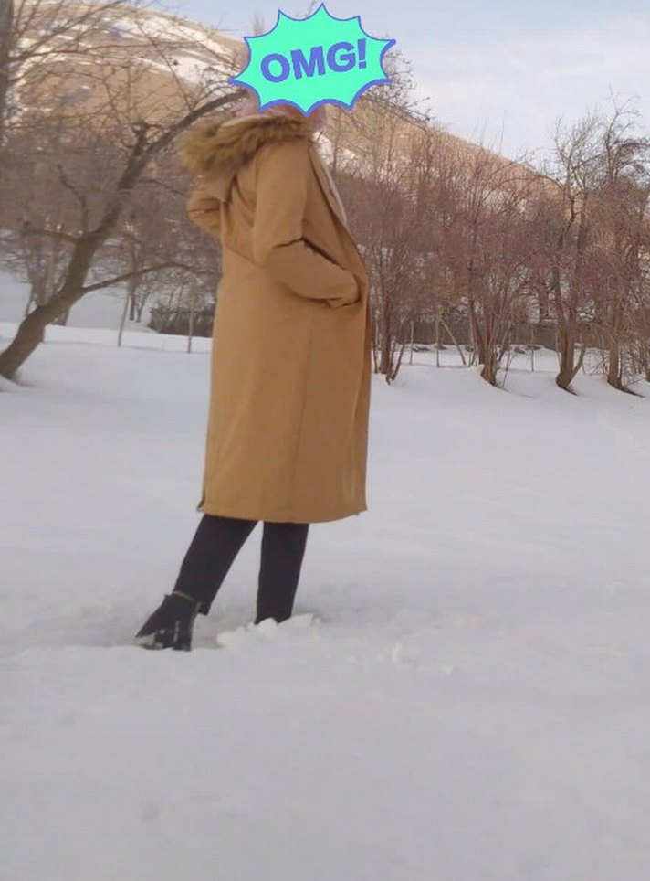 Kadın Camel #Uzun #kaban #mont #elbise #teseddür #kışlık #üst - Görsel 2