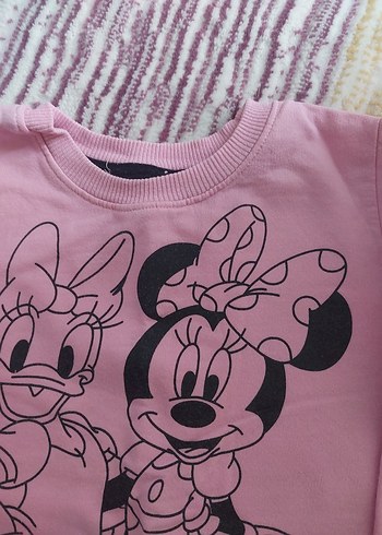 Kız Çocuk Pembe Baskılı Sweatshirt - Görsel 3