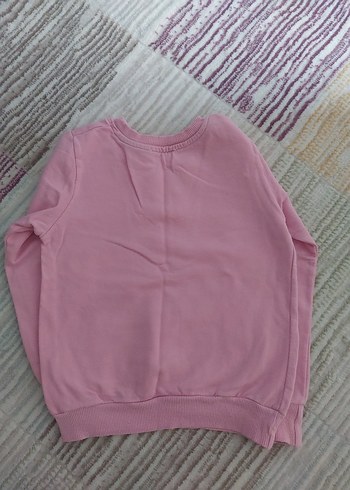 Kız Çocuk Pembe Baskılı Sweatshirt - Görsel 4