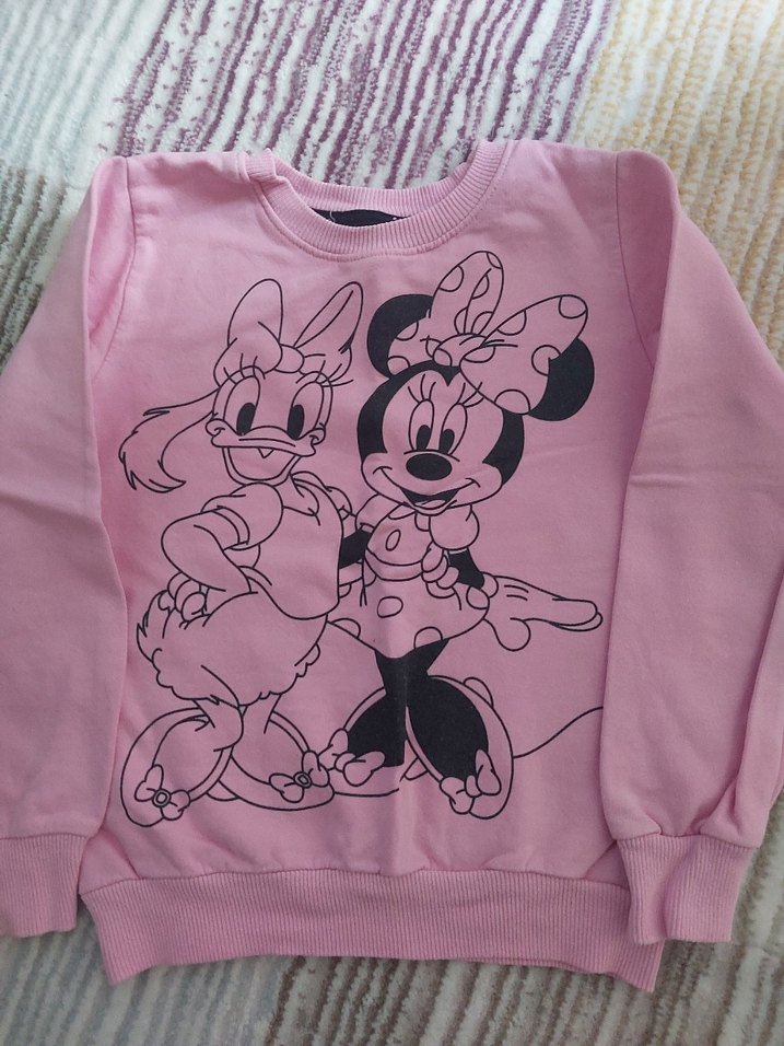Kız Çocuk Pembe Baskılı Sweatshirt - Görsel 2