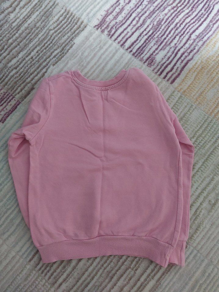 Kız Çocuk Pembe Baskılı Sweatshirt - Görsel 4