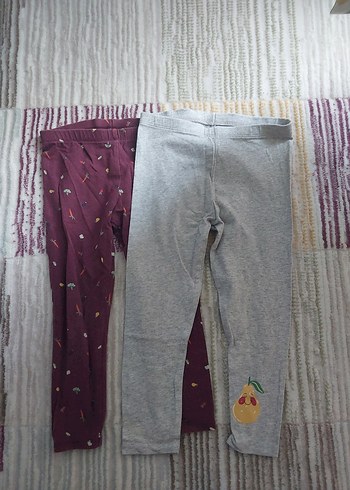 Gri Nakışlı Kız Çocuk Salaş Tayt - Görsel 6