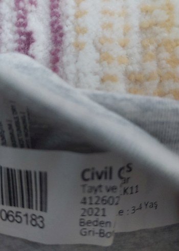 Gri Nakışlı Kız Çocuk Salaş Tayt - Görsel 5