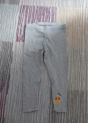 Gri Nakışlı Kız Çocuk Salaş Tayt - Görsel 2